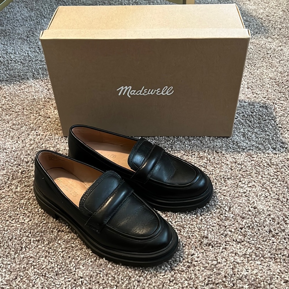 Madewell Black Loafers Chunky Lugsole Loafers